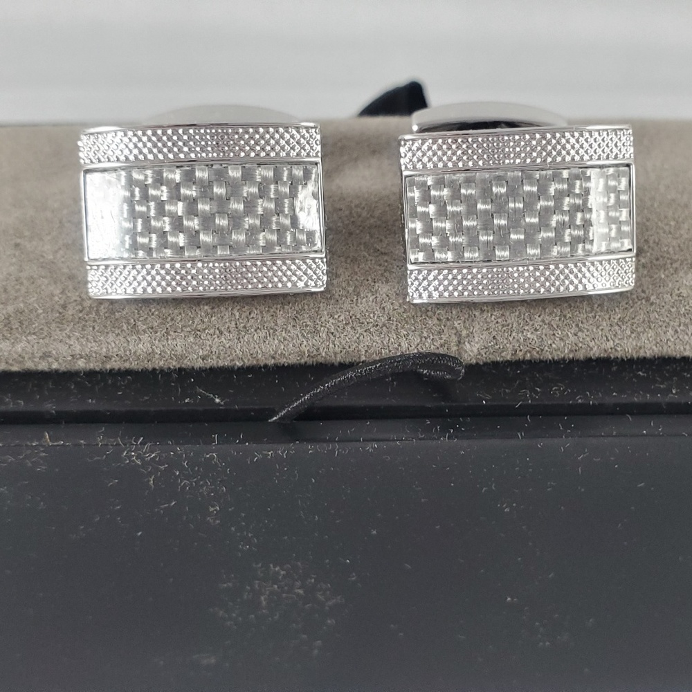 Jos. A. Bank silver tone regtangular cuff links